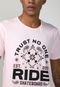 Camiseta Ride Skateboard Trust No One Rosa - Marca Ride Skateboard