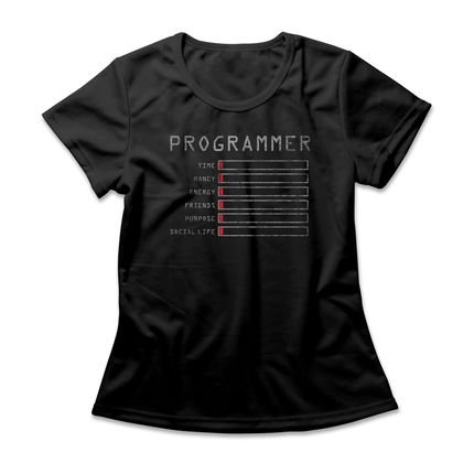 Camiseta Feminina Programmer Life - Preto - Marca Studio Geek 