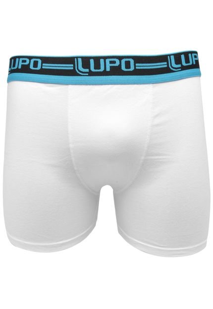 Cueca Lupo Boxer Logo Branca - Marca Lupo