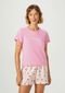 Pijama Curto Feminino Com Estampa - Marca Hering