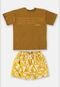 Conjunto Infantil Camiseta e Short Up Baby Marrom - Marca Up Baby