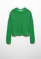 Suéter Tricot Mango Texturizado Verde - Marca Mango