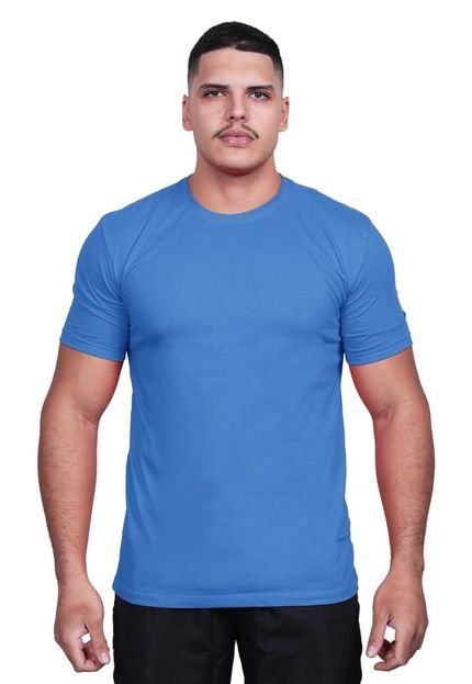 Camiseta Básica Masculina Slim Algodão Techmalhas Azul Royal - Marca TECHMALHAS