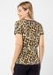 Blusa Manga Curta Pau a Pique Estampada Animal Print - Marca Pau a Pique