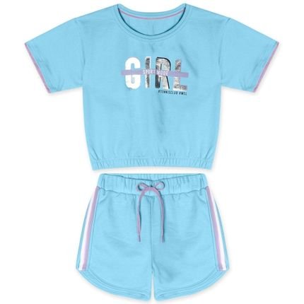 Conjunto Curto Moletom Infantil Feminino Marisol - Marca Marisol