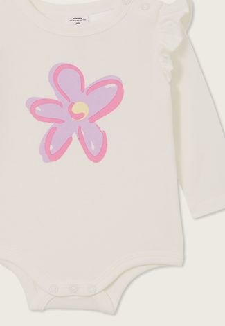 Body Infantil Cotton On Flor Off-White