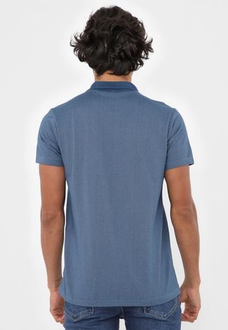 Camisa Polo Fatal Reta Padronagem Azul-Marinho