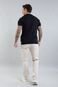Calça Jogger Masculina de Sarja Slim Fit na Cor Bege com Elástico no Cós - Marca Dialogo Jeans