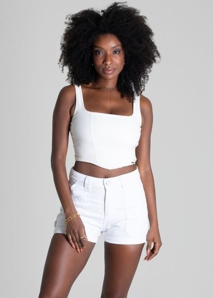 Shorts Sajra Sawary - 275710 - Branco - Sawary - Marca Sawary