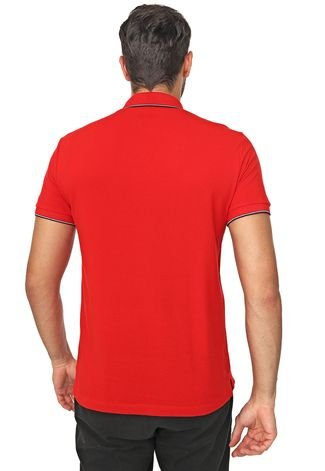 Camisa Polo Forum Reta Frisos Vermelha