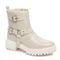 Bota Coturno Feminino Tratorada Flor de Griffe 2 em 1 Off White - Marca F G FLOR DE GRIFFE