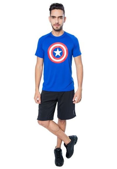 Camiseta Under Ae Core Captain America Azul-Rojo - Compra Ahora | Dafiti Colombia