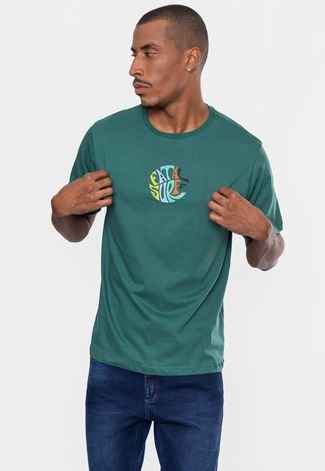 Camiseta Fatal Masculina Estampada Joy Verde Dark Forest