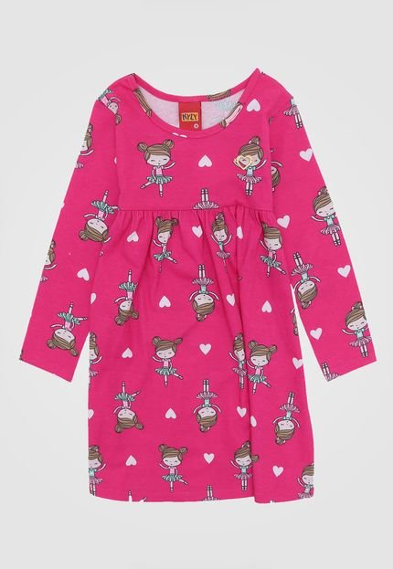 Vestido Kyly Infantil Bailarina Rosa - Marca Kyly