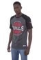 Camiseta Mitchell & Ness Raglan Estampada Ball Play Chicago Bulls Cinza - Marca Mitchell & Ness