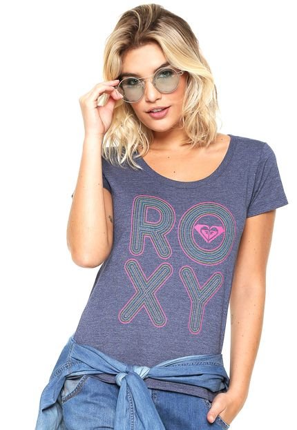 Camiseta Roxy Neon Lights Azul - Marca Roxy