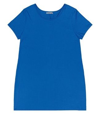 Vestido Plus Size Canelado Secret Glam Azul