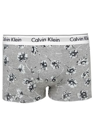 Cueca Calvin Klein Underwear Boxer Floral Cinza Compre Agora