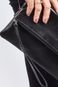 Clutch de couro liso Nikki - Preto - Marca Andrea Vinci