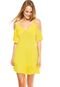 Vestido DAFITI ONTREND Recortes Amarelo - Marca DAFITI ONTREND