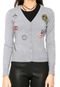 Cardigan Facinelli by MOONCITY Patches Cinza - Marca Facinelli