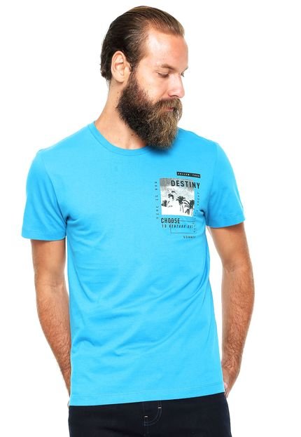Camiseta Sommer Estampada Azul - Marca Sommer