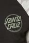 Camiseta Raglan Santa Cruz 3/4 Especial Camo Preta - Marca Santa Cruz