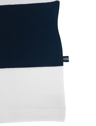Camiseta Nautica Masculina Piquet Large Navy Stripes Icon Branca