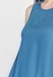 Vestido Hering Midi Liso Azul - Marca Hering