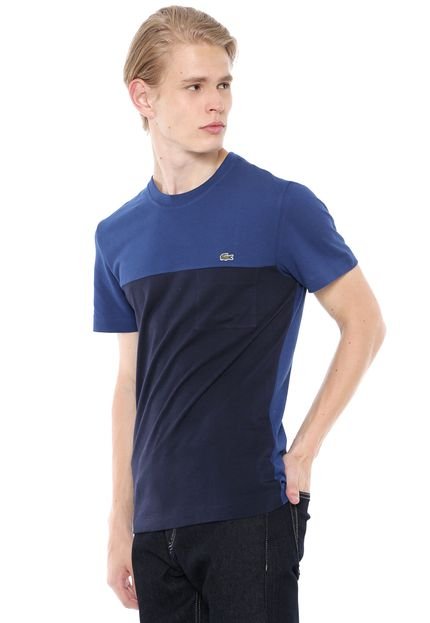 Camiseta Lacoste Reta Fit Azul - Marca Lacoste