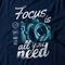 Camiseta Feminina Focus Is All You Need - Azul Marinho - Marca Studio Geek 