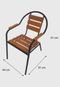 Conjunto de mesa em Alumínio e madeira C/ cooler e 04 cadeiras Preto Pressa Móveis - Marca Pressa Móveis