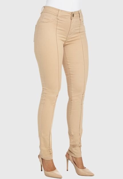 Calça Sarja HNO Jeans Skinny Color Bege - Marca HNO Jeans