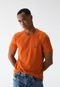 Camiseta Calvin Klein Jeans Reta Logo Laranja - Marca Calvin Klein Jeans