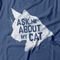 Camiseta Feminina About My Cat - Azul Genuíno - Marca Studio Geek 