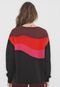 Suéter Desigual Tricot Metalizado Preto/Rosa - Marca Desigual