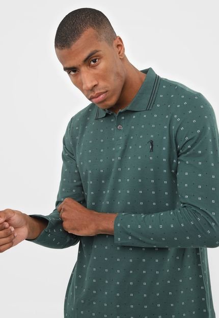 Camisa Polo Aleatory Reta Estampada Verde - Marca Aleatory