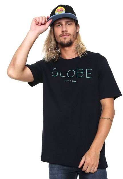 Camiseta Globe Lettering Azul-marinho - Marca Globe