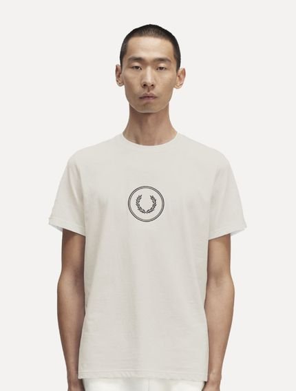Camiseta Fred Perry Masculina Regular Circle Branding Branca - Marca Fred Perry