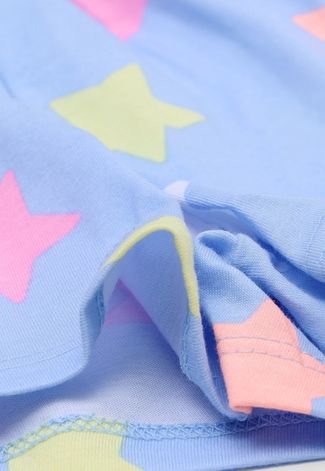 Pijama Kyly Curto Infantil Estampado Cinza/Azul