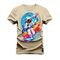 Camiseta Plus Size Premium Confortável Estampada Astronalta Viagem - Bege - Marca Nexstar