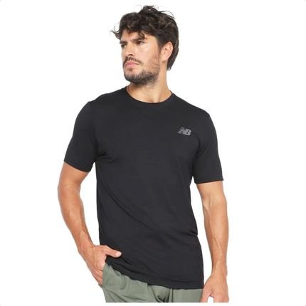 Camiseta New Balance Tenacity Logo Masculina Preto - Marca New Balance