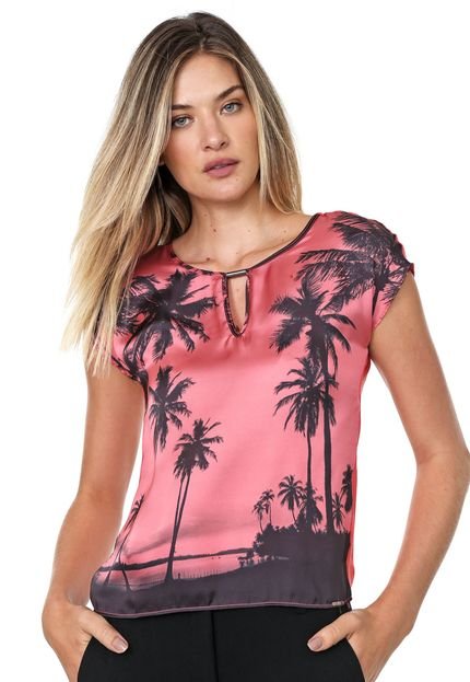 Blusa Cativa Estampada Rosa - Marca Cativa