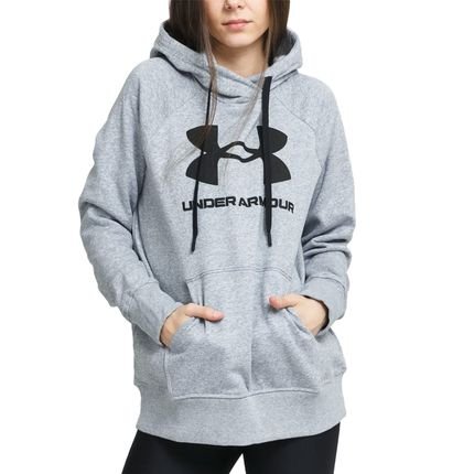 Moletom Under Armour Rival Fleece Cinza Feminino - Marca Under Armour