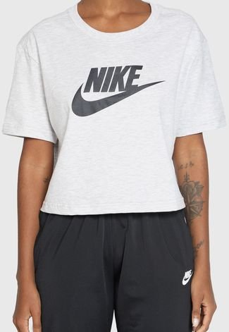 Camiseta Nike Sportswear W Nsw Tee Essntl Cr Cinza