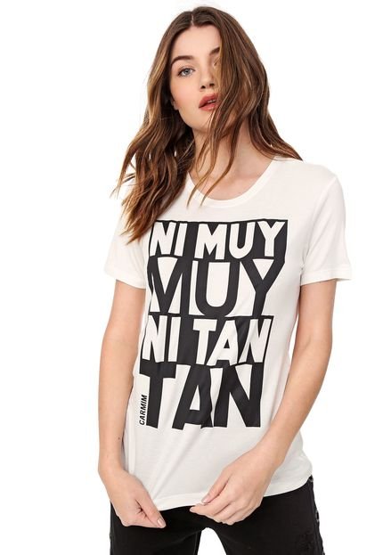 Camiseta Carmim Ni Muy Muy Off-white - Marca Carmim