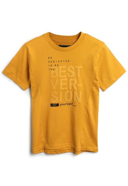 Camiseta EVER.BE Menino Lettering Amarela - Marca EVER.BE