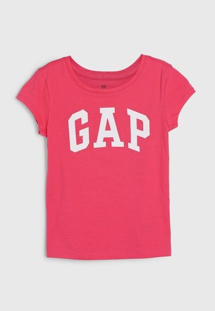 Camiseta Infantil Infantil GAP Logo Rosa - Marca GAP