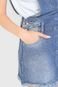Vestido Salopete Jeans Zune Curto Bolsos Azul - Marca Zune