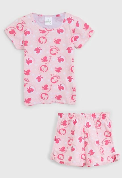 Pijama Abrange Curto Infantil Princesa Rosa - Marca Abrange